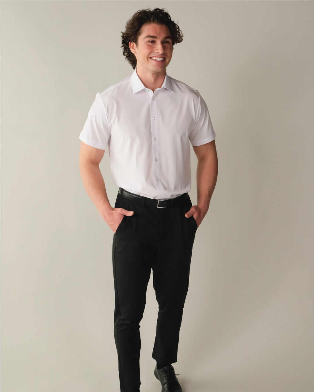 Range Shirt - White Short Sleeve - Pocketless