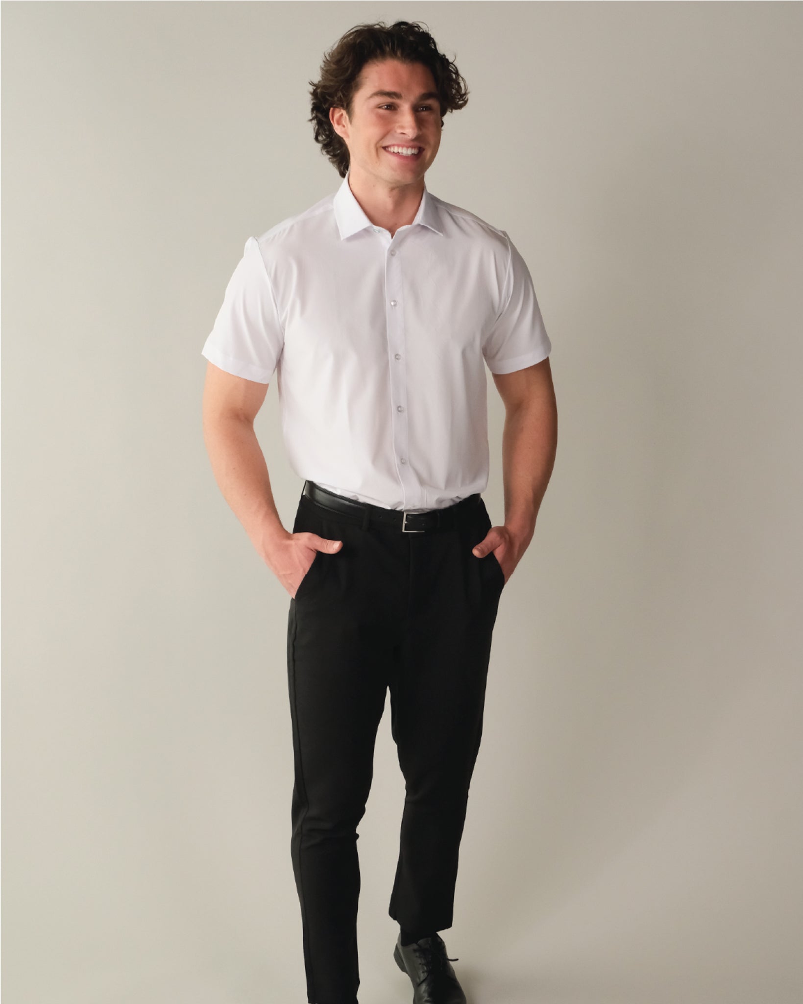 Range Shirt - White Short Sleeve - Pocketless