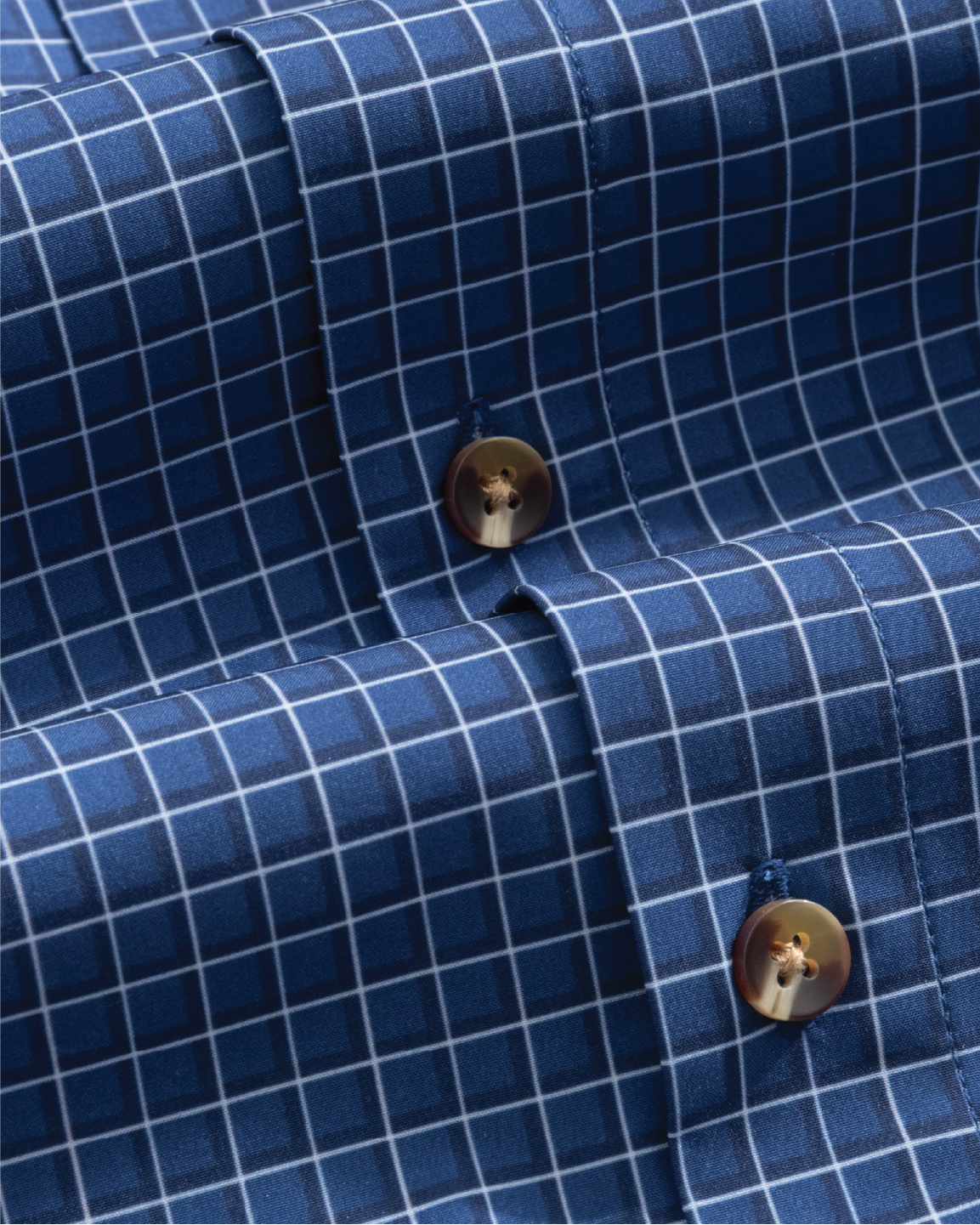 Range Shirt - Navy w/ White and Blue Check