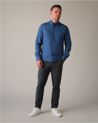 Range Shirt - Navy w/ White and Blue Check