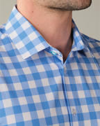 Range Shirt - Ocean Blue and White Large Gingham
