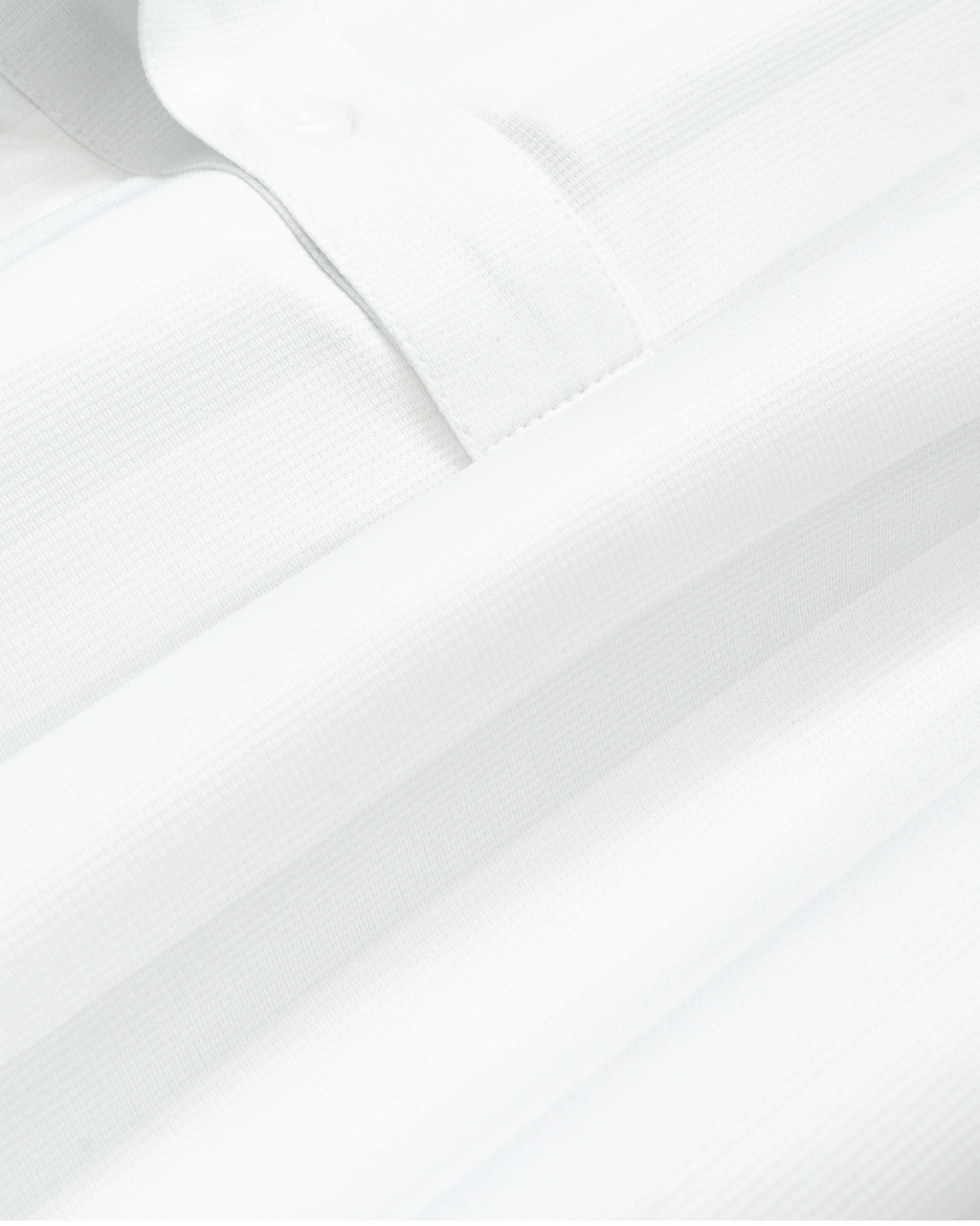 Tropic Polo - White and Grey Stripe