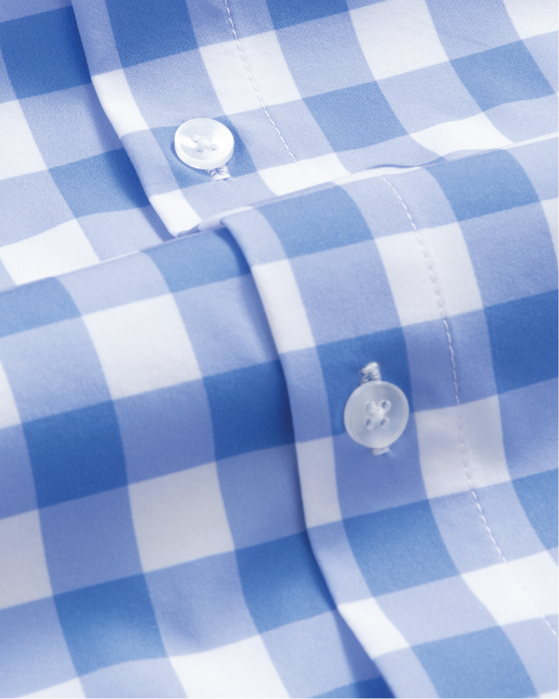 Range Shirt - Ocean Blue and White Large Gingham