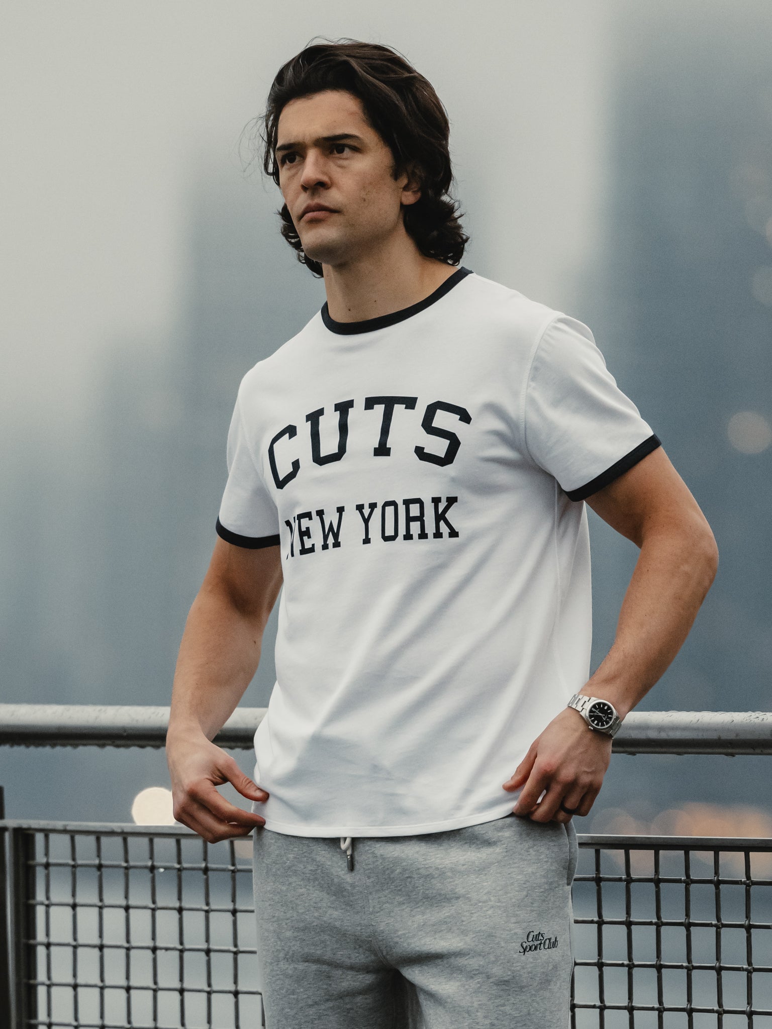 Retro Ringer Tee | Marine Navy Classic-Fit