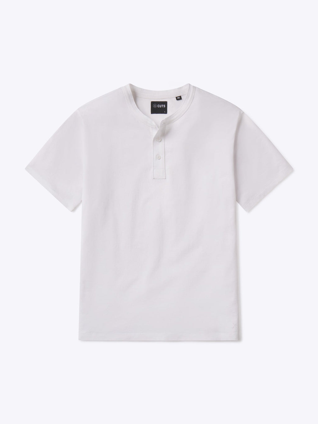 SoHo Pima Henley Tee | White Classic-Fit
