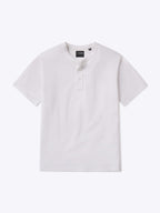 SoHo Pima Henley Tee | White Classic-Fit